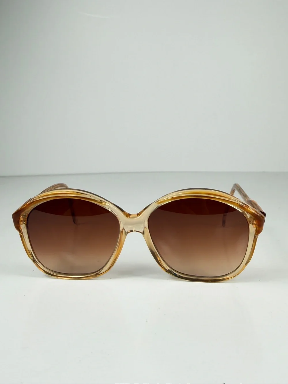 Rare Vintage CELINE C46 13 Deadstock Triomphe Amber Oversized Sunglasses France